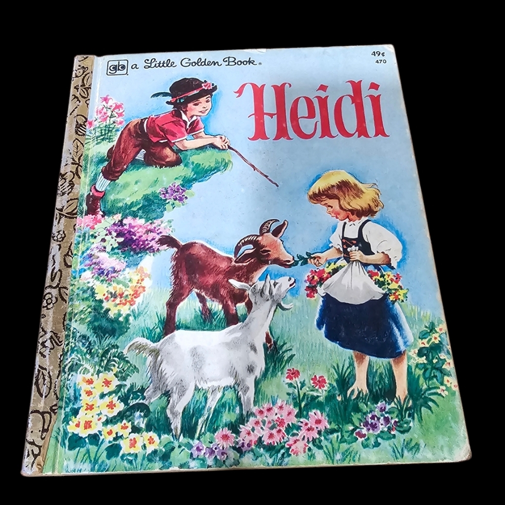 Vintage Little Golden Book Heidi 1970s Golden Press‎ Classic Children’s Book